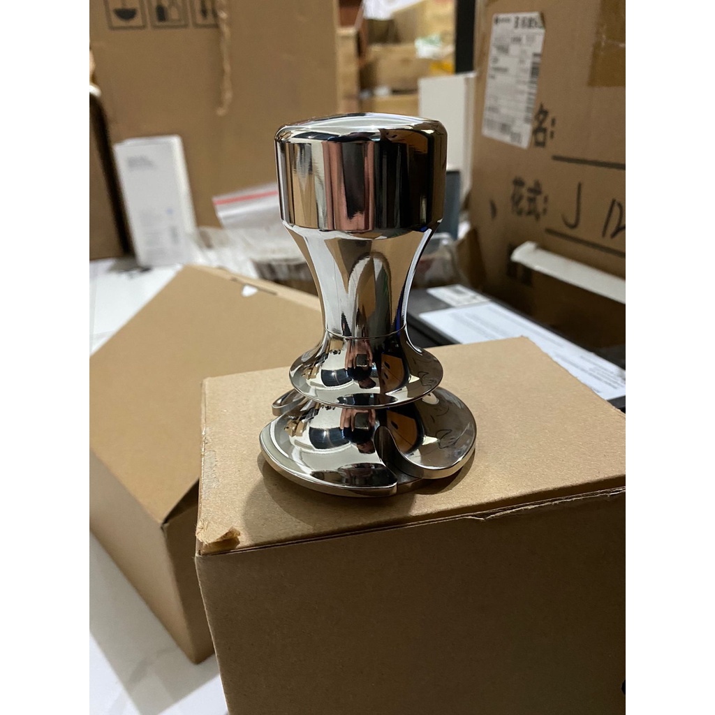 coffee click tamper 58mm hiqh quality stainless steel 304 distribution tool / tamping kopi distribution tools flat base adjustable