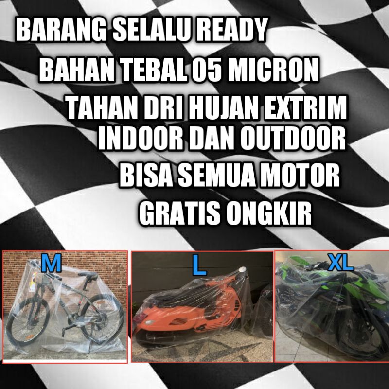 Sarung Cover Transparan Motor VESPA LX SPRINT NMAX PCX AEROX ADV Universal