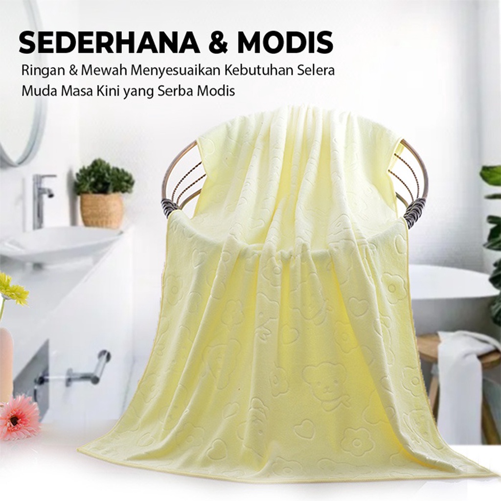 HANDUK BAHAN MICROFIBER MURAH/HANDUK BAYI/HANDUK OLAHRAGA/HANDUK ANAK/ 70 x 140 Cm