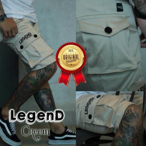 Terkini Grosir--Cargo Legend Pendek Creem celana cargo distro Cargo ori cargo keren murah ukuran S M