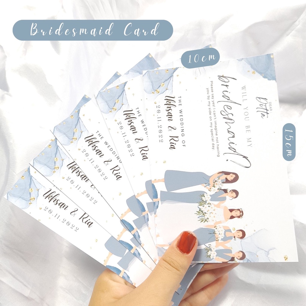 

Bridesmaid card/undangan bridesmaid + attire guide /hangtag bridesmaid aesthetic minimalist custom