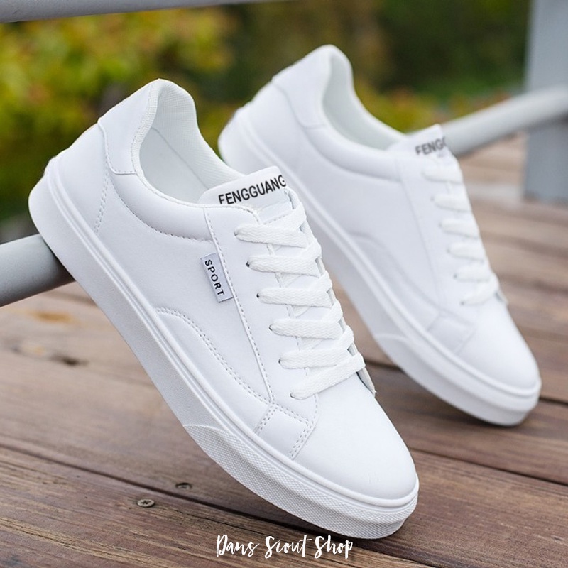 Sepatu Senji Putih Sepatu Sneakers Sport Pria Trendy Sepatu Dewasa Kasual