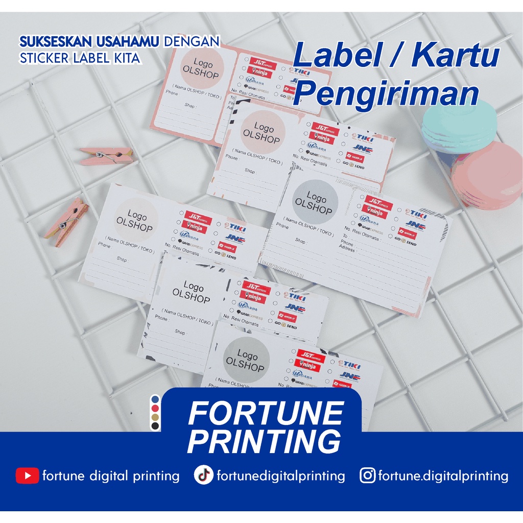 

Label Pengiriman Kartu Pengiriman OLSHOP Sticker dan Non Sticker INSTANT (KIRIM HARI INI)