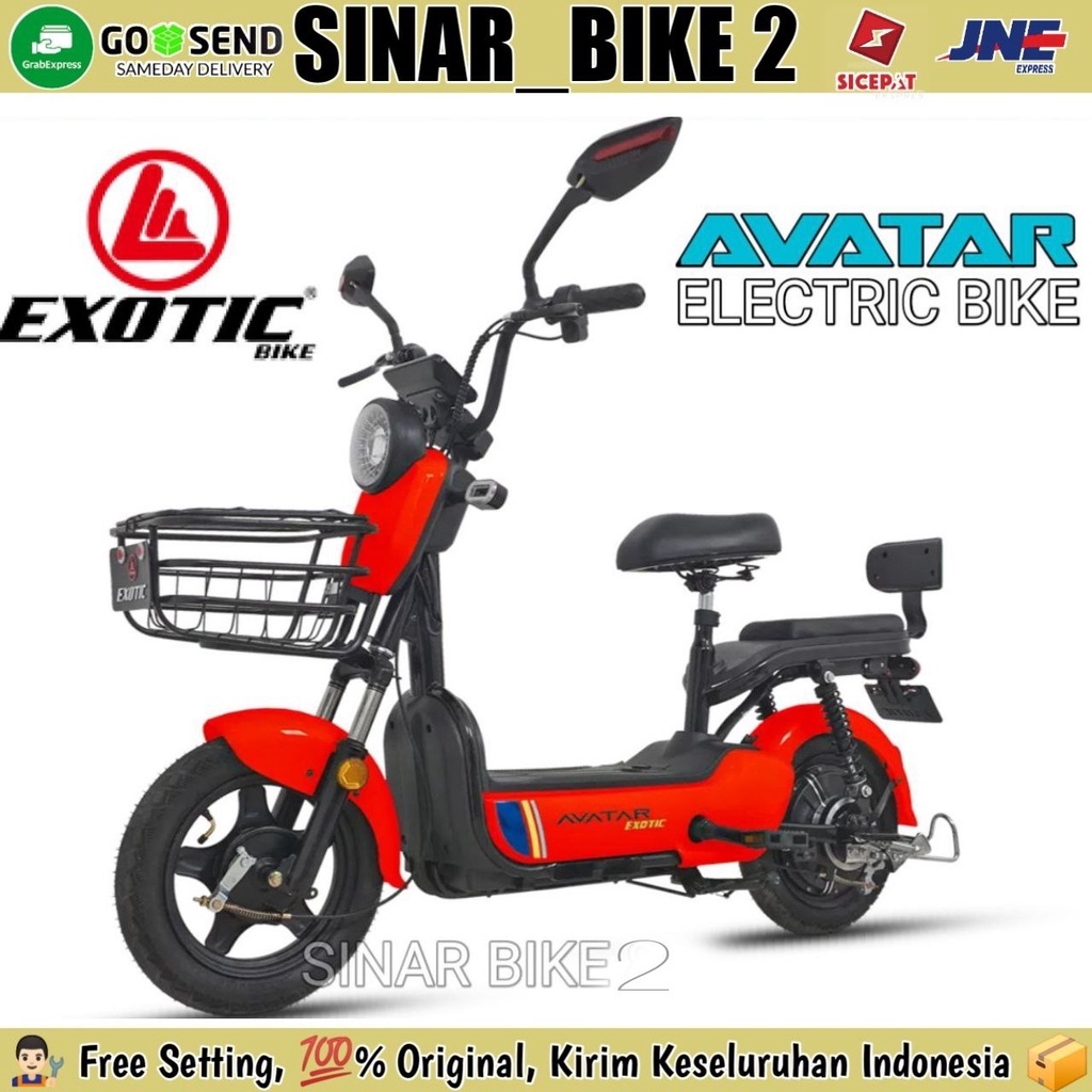 Sepeda Listrik Electric E Bike EXOTIC AVATAR 500 Watt Removable Batrey