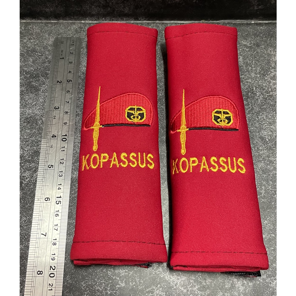 Sarung Seatbelt Kopassus (Merah) - Cover Seatbelt Kopassus