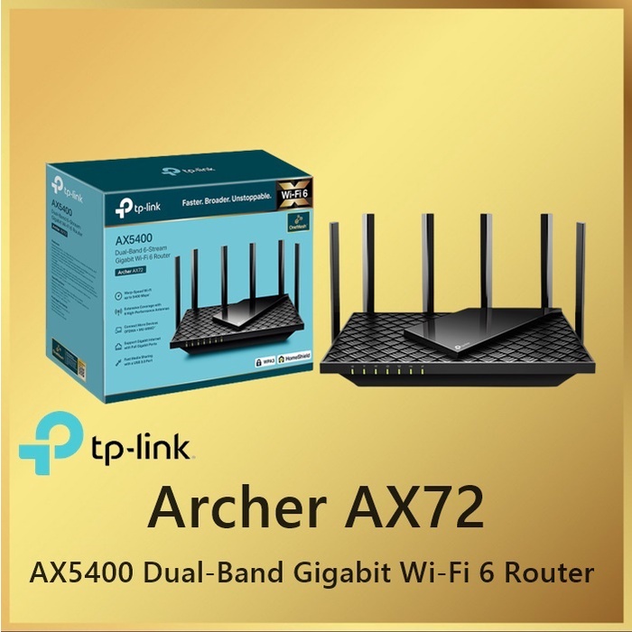 Tp-Link Archer AX72 AX5400 Dual-Band Gigabit Wi-Fi 6 Router - AX 72