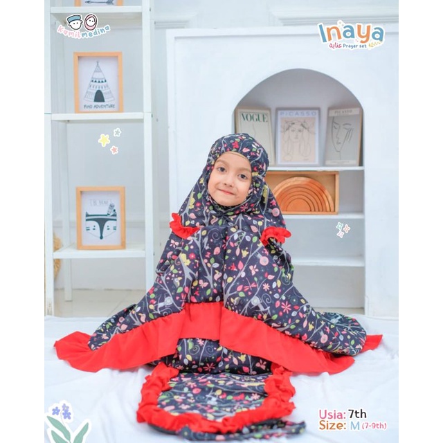 Prayer Set From Milme Is Back /mukena Inaya Prayer Set Limited edition by kamil medina size 3-15 tahun nablfashion