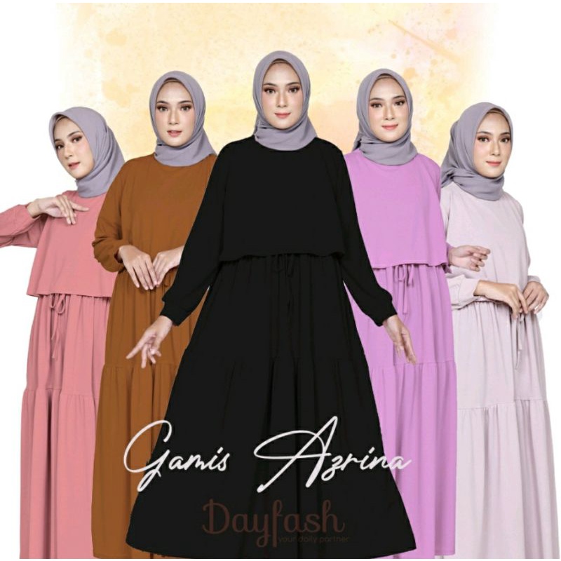 gamis polos wanita simple murah