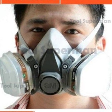 Masker debu dan gas Debu Respirator Kimia Filter Cat Masker Debu Debu Cat Keselamatan Polusi Udara Kimia Udara Amonia Laboratorium Insektisida Bekerja Virus Penutup Wajah Bahaya Non-Medis Berlaku