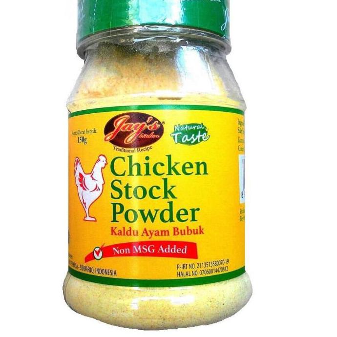 

Grosiran Murah Jay's Chicken Stock Non-MSG Kaldu Ayam Bubuk Jays Kitchen 150 gram serbuuu !