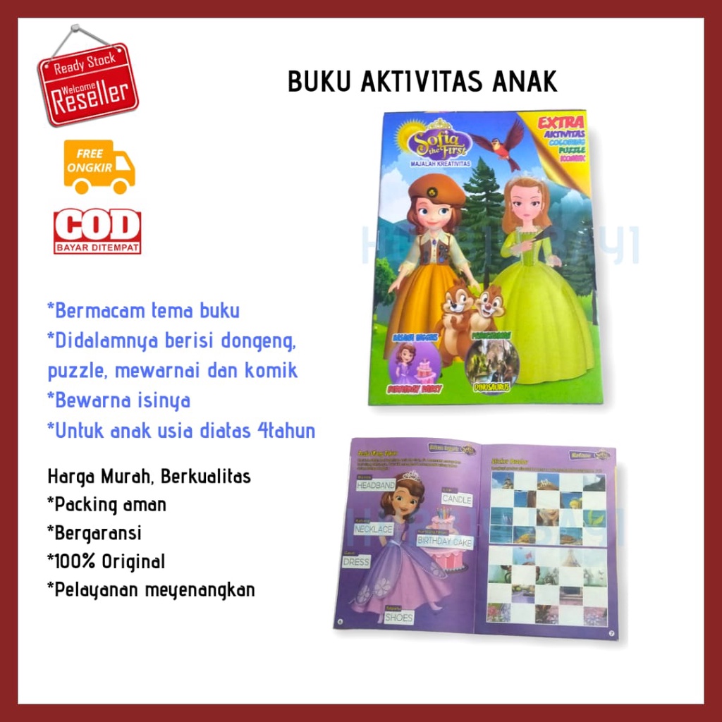 (COD) BUKU AKTIVITAS ANAK toko grosir bergaransi mainan edukasi sensorik motorik aktivitas edutoys s
