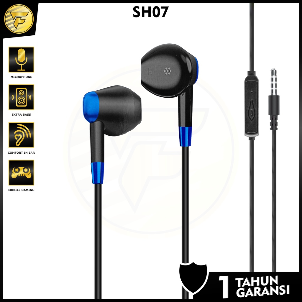 Earphone SH-07 stereo bass music telpon gaming headset with microphone