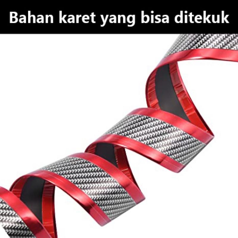 Stiker Mobil 3d/karbon Kevlar Ticker Karets  Pelindung Pintu Sill Plate Anti Gores