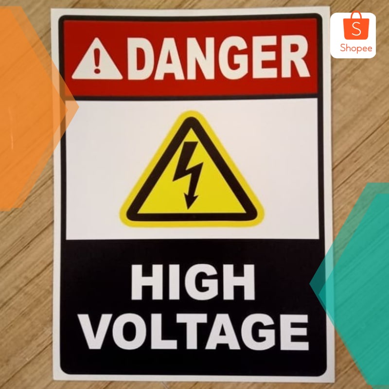 

Terlaris STIKER K3 DANGER HIGH VOLTAGE UKURAN 15X20 CM Elegan