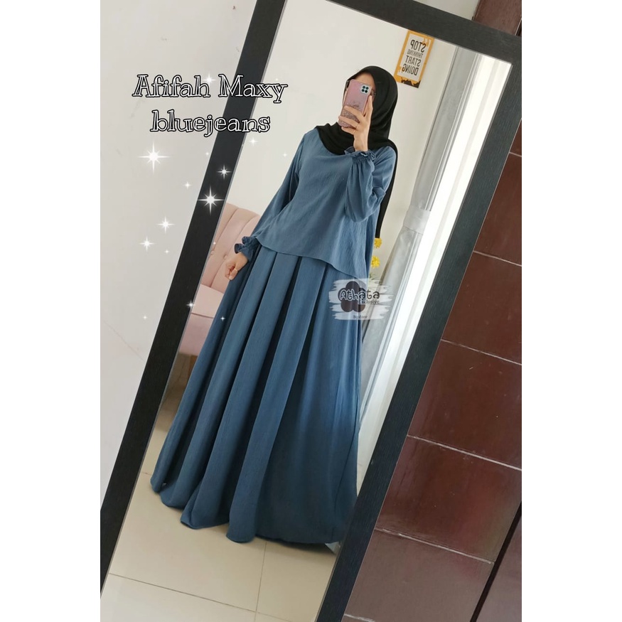 GAMIS ORI ATHATA EXCLUSIVE AFIFAH MAXY / GAMIS TERBARU BAHAN CRINGKLE