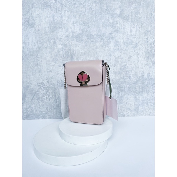 KATE SPADE NICOLA TWISTLOCK PHONE CROSSBODY IN BLUSH