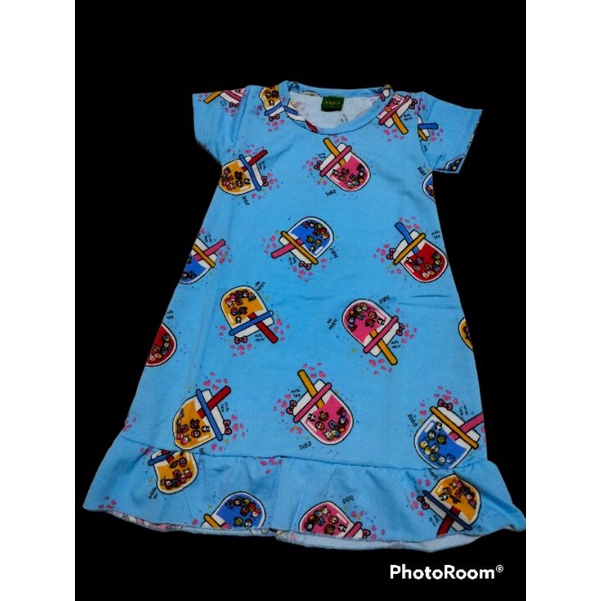 daster/dress anak perempuan boba besar (2-10) tahun