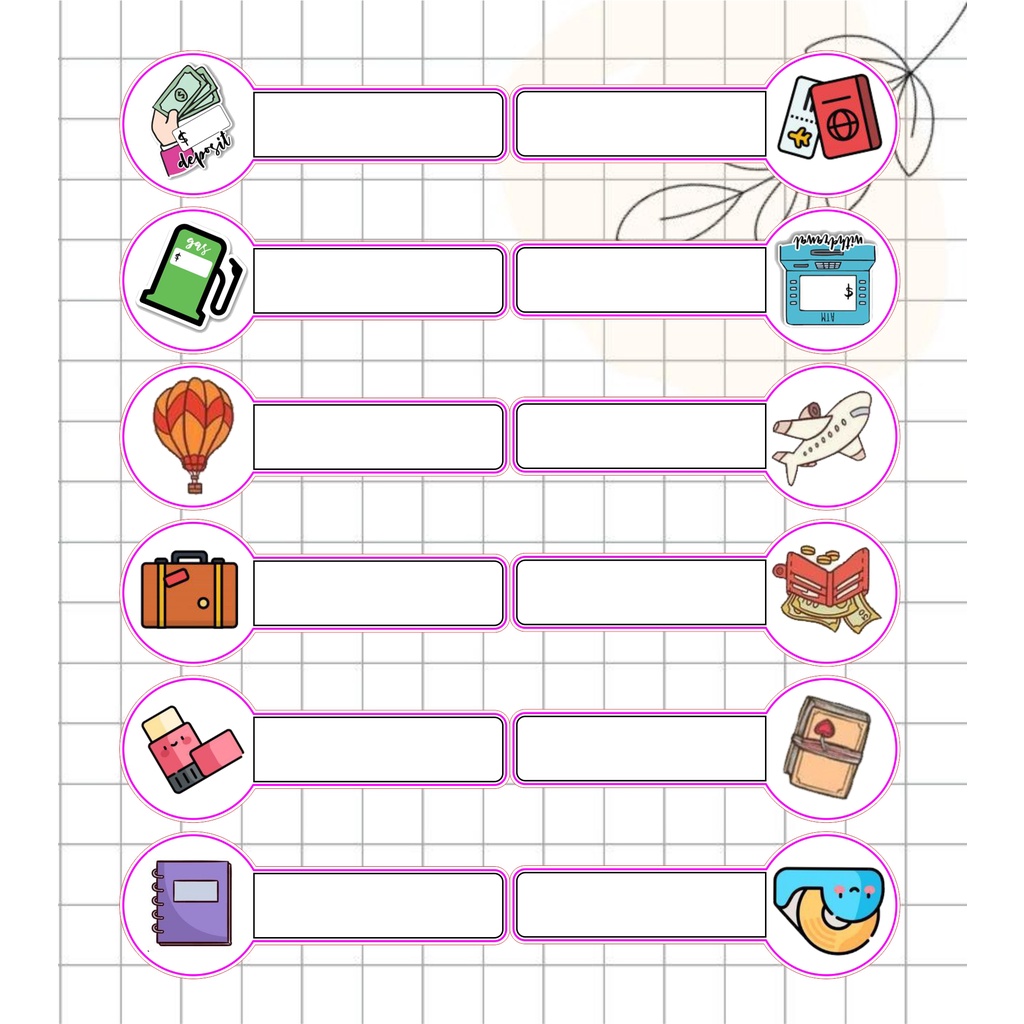 

PART 1 : 7X2.5cm Stiker Budgeting Stiker Pengatur Keuangan Bulanan Stiker Wallet Organizer siap pakai sticker lucu