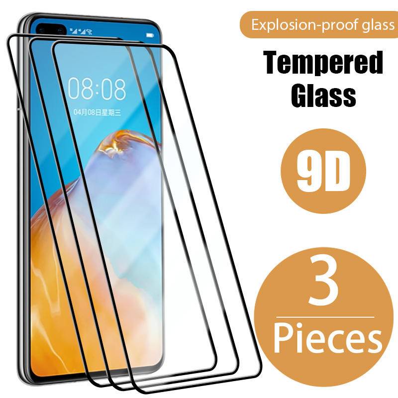 3pcs Pelindung Layar Tempered Glass Untuk Huawei Mate 40 30 20 10 Pro Lite Y5 Y6 Y7 Y9 Y9a Y7a Y8P Y7P Prime 2019 P50 P40 P30 P20 Pro Lite