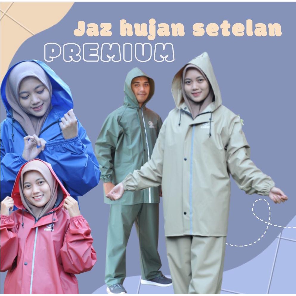 Jas Hujan Raincoat Mantol Hujan Pria Wanita Mantol Setelan Baju dan Celana Dewasa Tebal Jas Hujan Mo