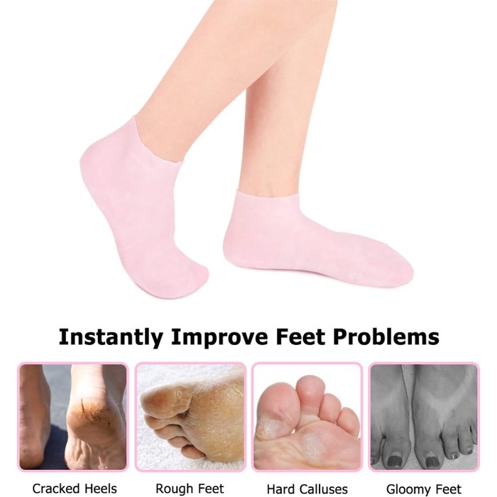 Kaos Kaki Silicone Moisturizing Foot Socks Cracked Heel Pecah Pecah Kaki Pecah Pecah