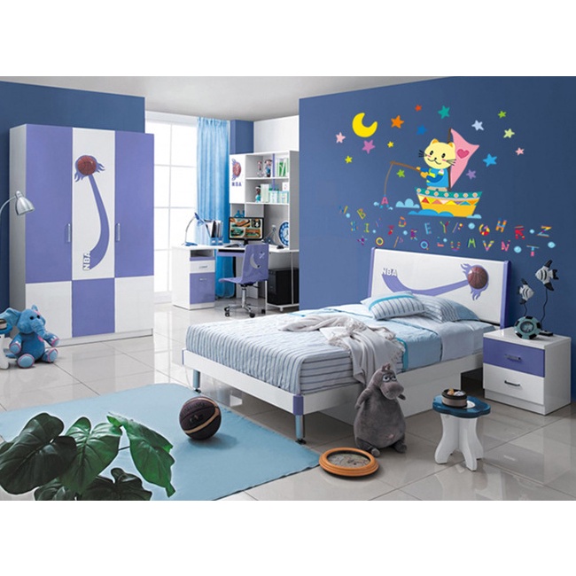 ❤ IJN ❤ Wall Sticker Alpabeth 45x60cm Huruf Abjad Study Anak Belajar Stiker Dinding