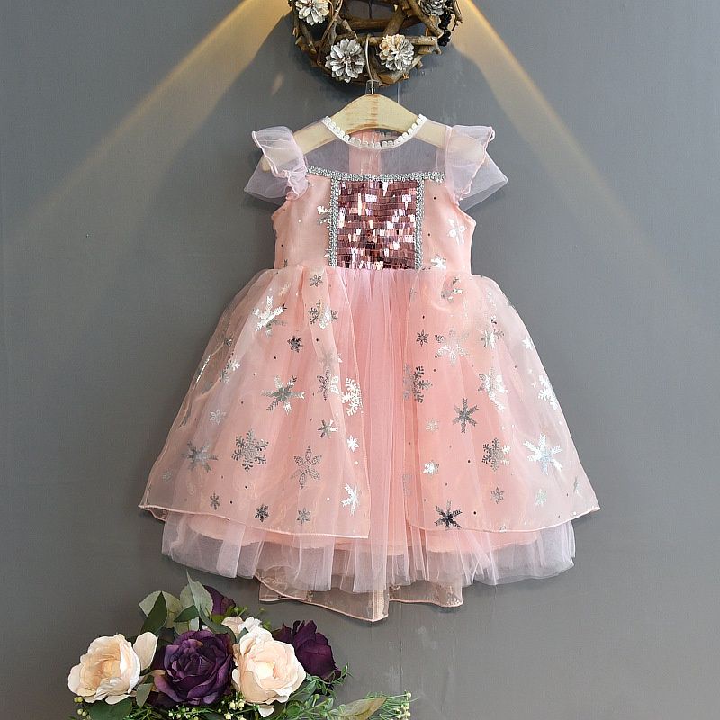Preloved Dress frozen glitter // dress tutu anak