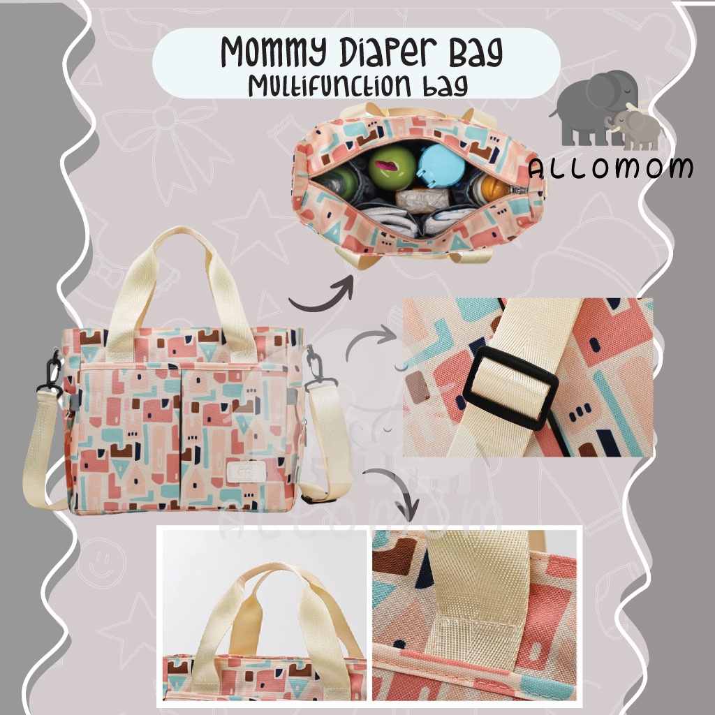 ( IMPORT ) Tas Selempang Bayi / Diaper Bag / Travelling Baby Bag Multifungsi Ukuran Besar Muat Banyak