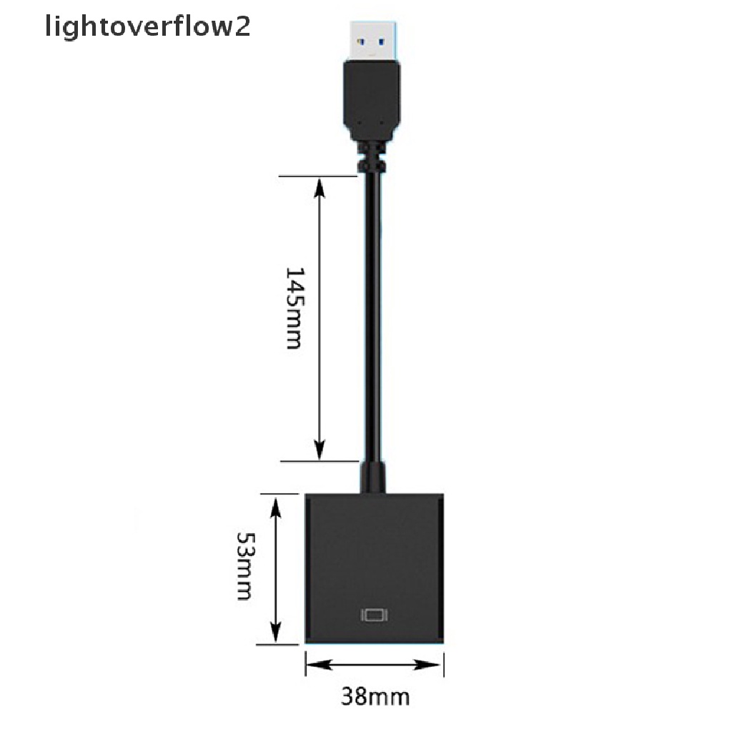 (lightoverflow2) Adapter Konverter Multi Display HD 1080P USB 3.0 Ke HDMI