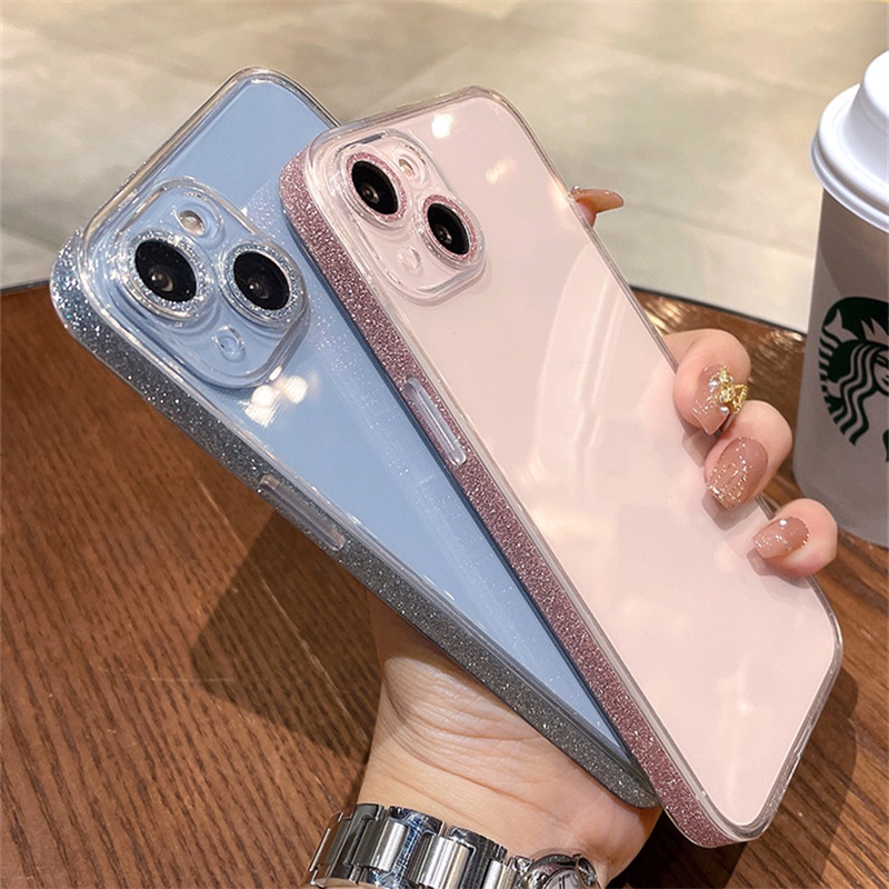 Case Pelindung Lensa Kamera Bahan Kaca Warna Ungu Bening Untuk iphone 14 pro max 14 plus 13 12 pro max