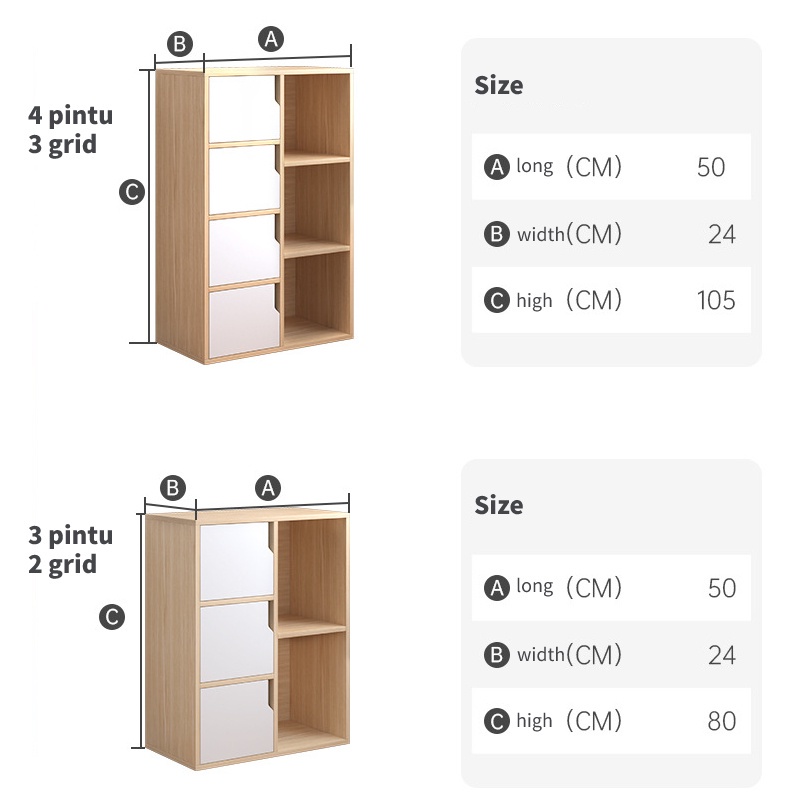 POTE Rak buku kayu solid dari lantai ke langit-langit rak buku kabinet sederhana rumah modern sederhana terhadap rak rak penyimpanan buku dinding