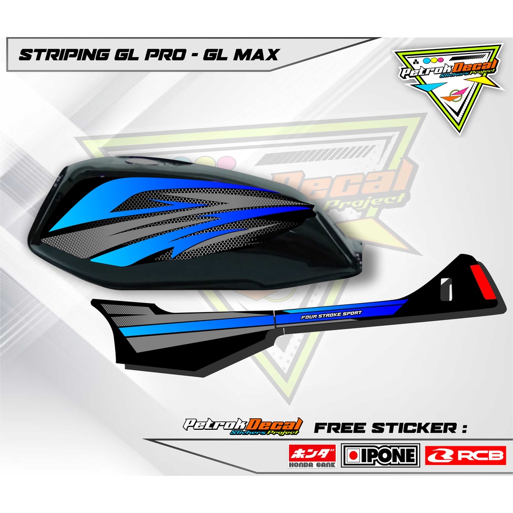 Striping List Variasi Glpro Glmax Bahan Hologram Stiker Gl Herex