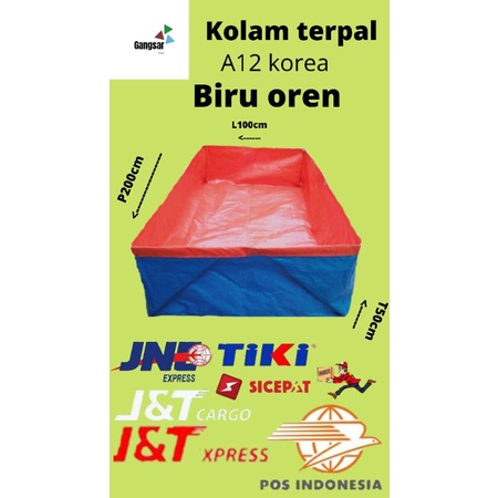 kolam terpal 200x100x50 a12 korea
