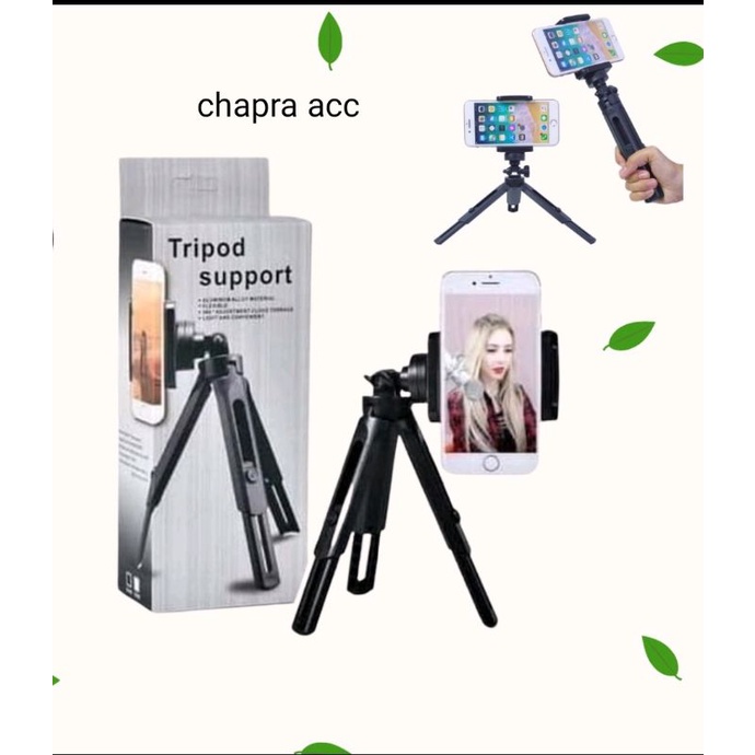 Tripod support mini-extendble white holder U satoo penyanggah Hp