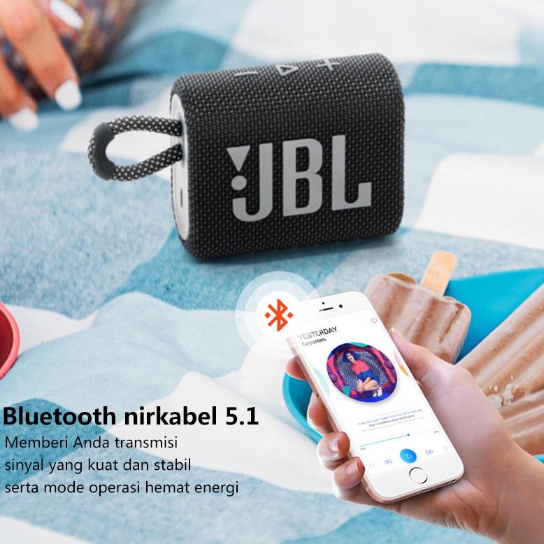 KIRIM HARI INI JBL Go 3 ORI Speaker Portable Bluetooth Original imported 100% Waterproof speaker blu