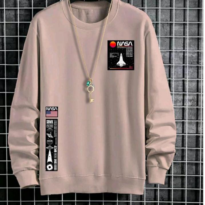 Langsung Order Sweater#crewnek/kaos/lengan panjang Nasa USA pria wanita