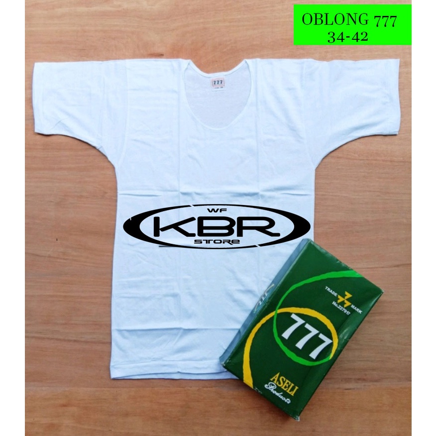 1 pcs 3 pcs 6pcs, T- shirt / Kaos oblong 777 putih polos katun halus Lengan Pendek | Oblong 777 | Kaos Dalam | Kaos Katun | Oblong / wf store