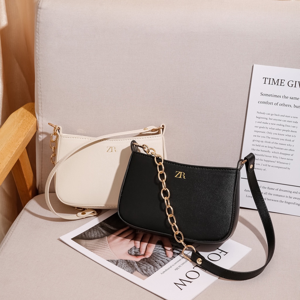 Tas Selempang Wanita May Bag Fashion Import Tali Mix Rantai Sling Bag Kekinian Berkualitas Zara