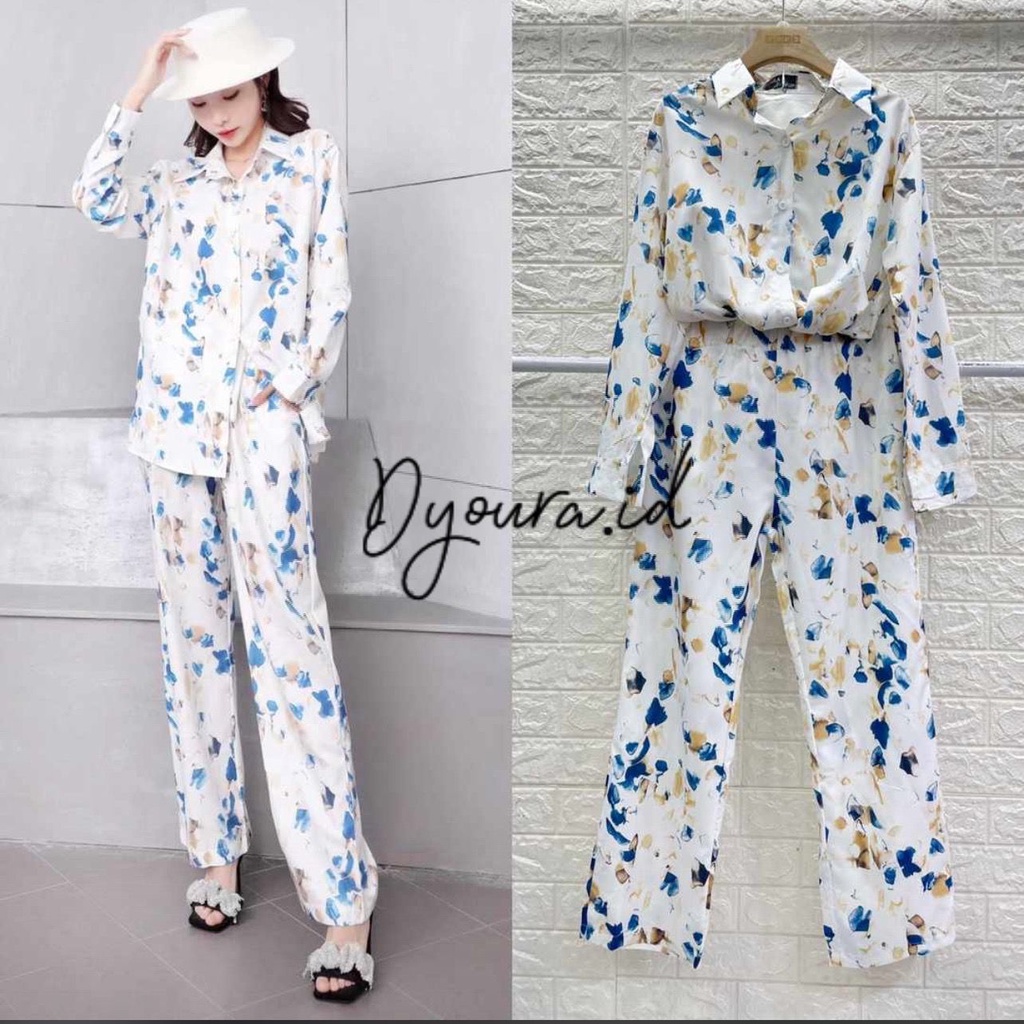 setelan celana/pajamas set/stelan import/pajamas motif