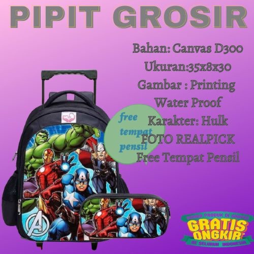 Tas Troly Karakter Marvel Free Tempat Pensil Printing