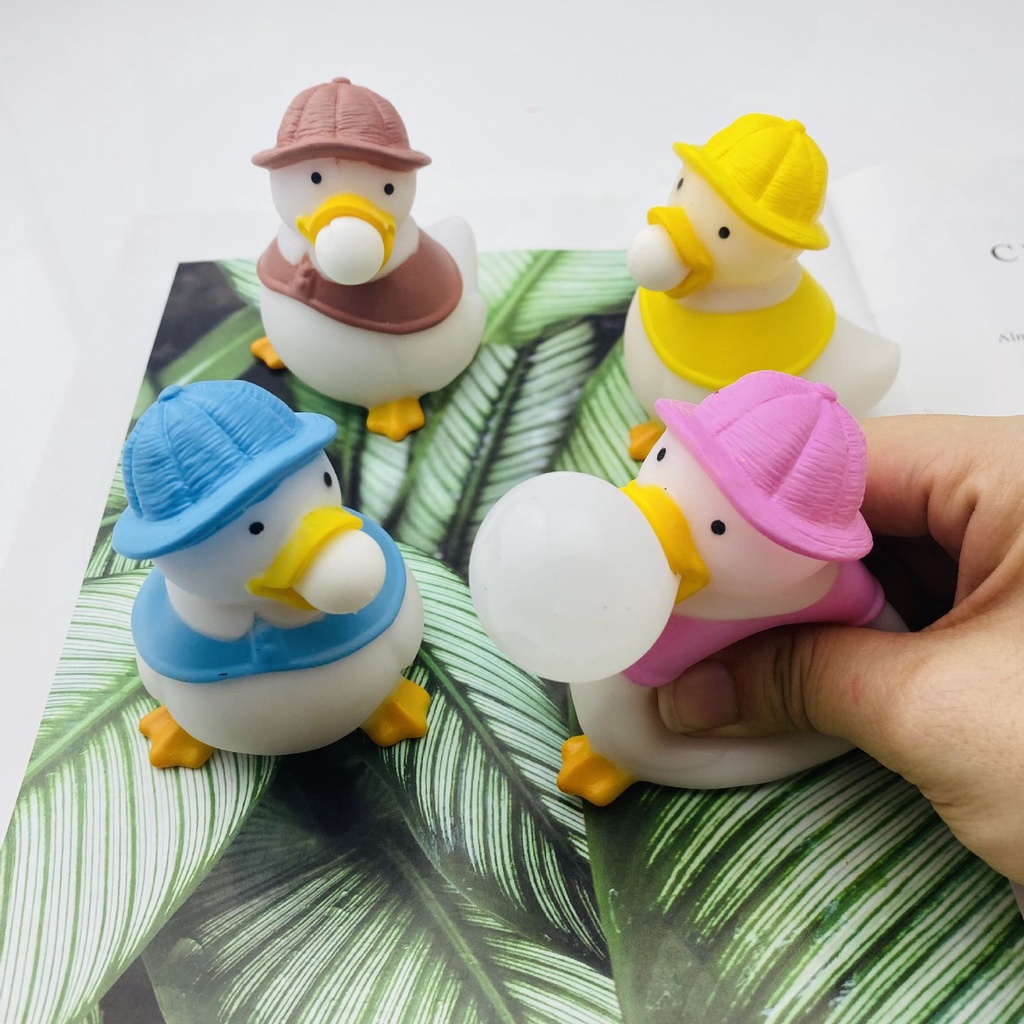 Mainan Spit Bubble Pop It Squishy Karakter Karet Silikon/Mainan Duck / Mainan Bebek / Mainan Karakter Lucu Remasan / Pop It Karakter