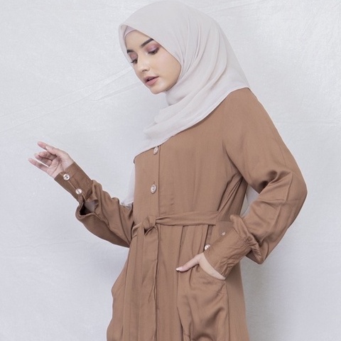 Button Dress Anggianirini X Aznii Official I Dress Wanita Kekinian Casual