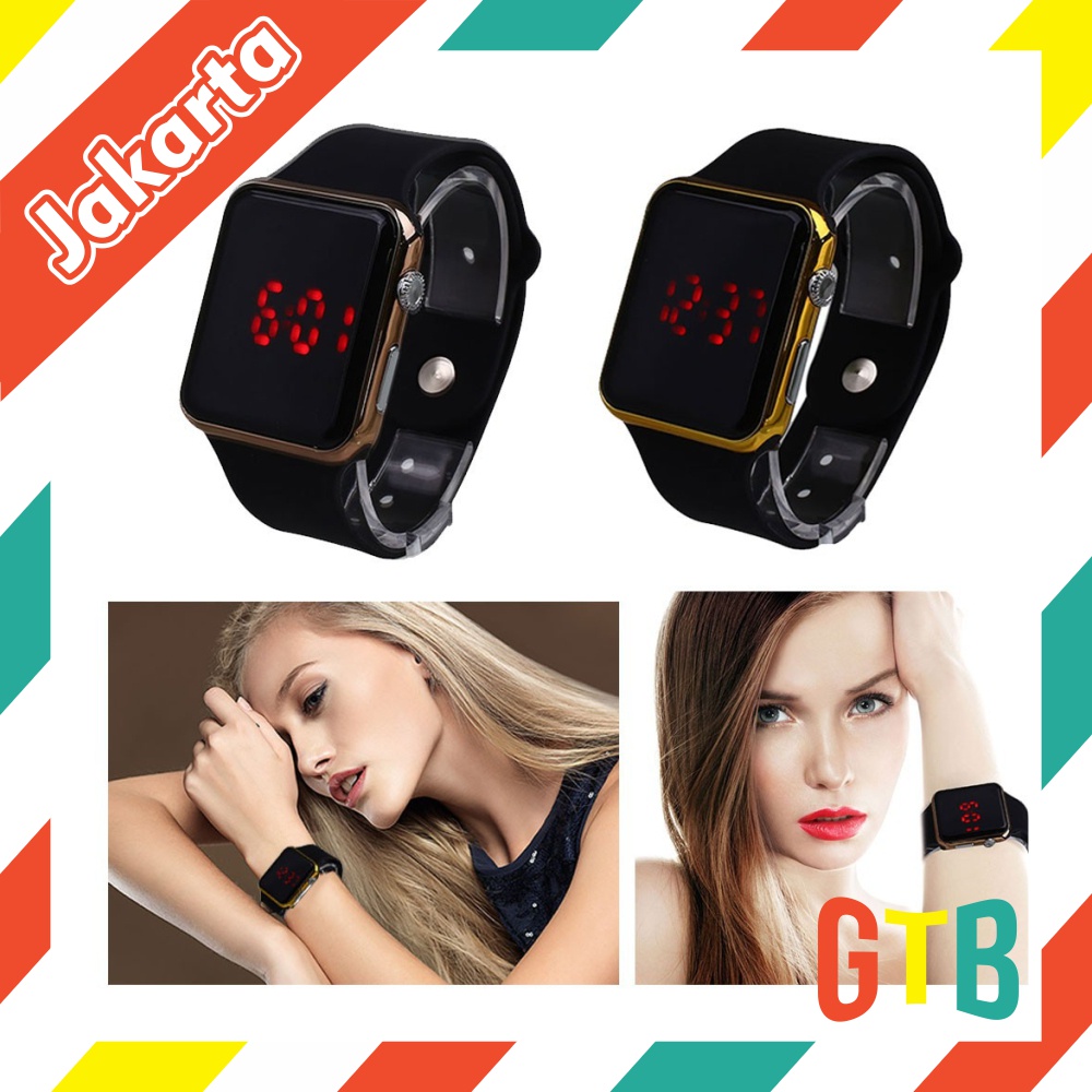 ❤️GTB❤️ LED Watch - Jam Tangan Digital Pria &amp; Wanita - Strap Rubber JT053