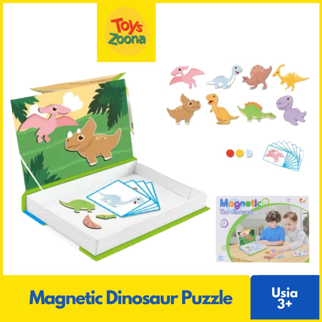 Jual ToysZoona Magnetic Dinosaur Magnetic Puzzles Mainan Edukasi Anak ...