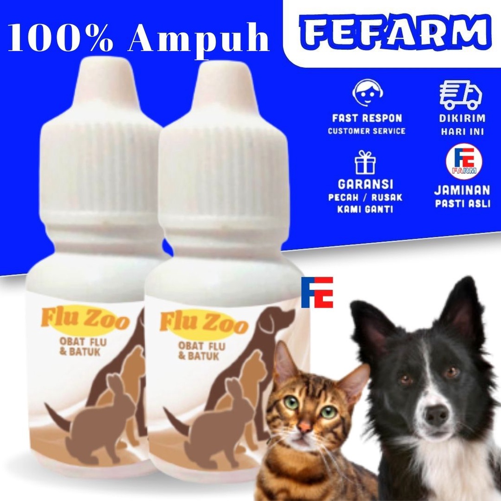 Obat Flu Dan Pilek Untuk Kucing Anjing Kelinci Ampuh FLU ZOO FEFARM