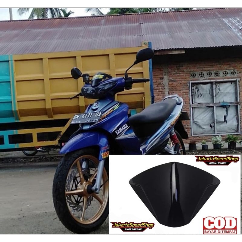 Visor yamaha jupiter z burhan visor variasi yamaha jupiter z burung hantu tahun 2006 sampai 2010 bahan tebal plus lem 3m double tape