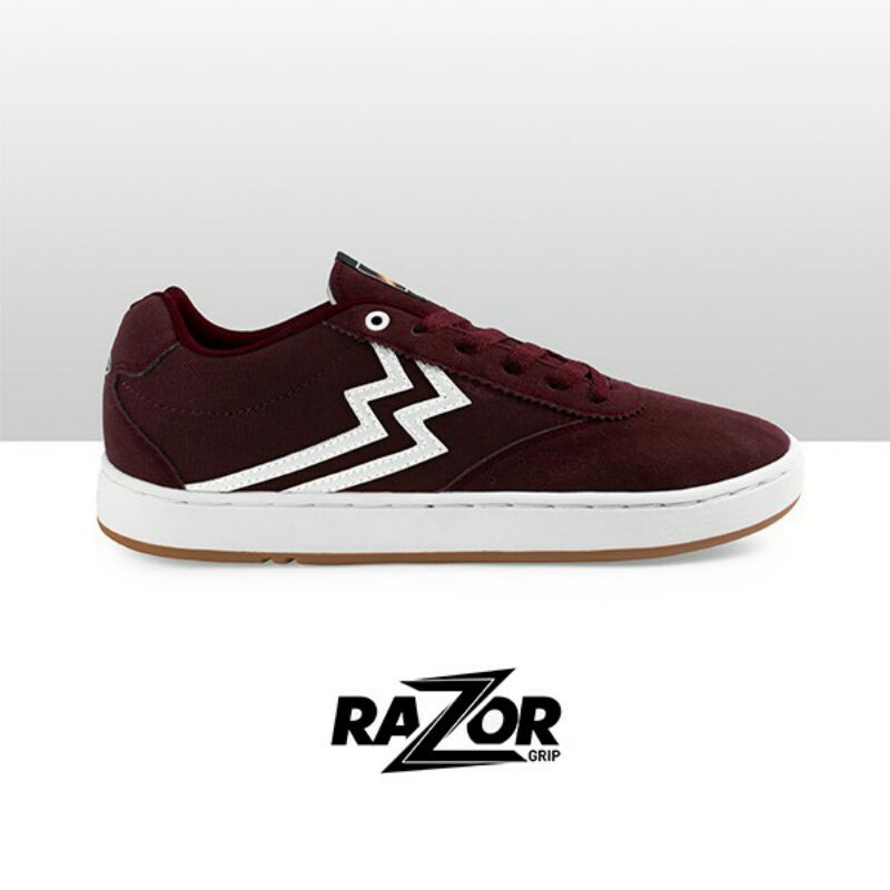 Geoff Max Official - Boston Maroon White 100% Original | Sepatu Pria | Sepatu Wanita | Sepatu Unisex