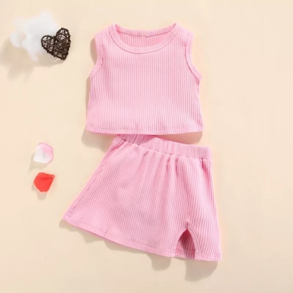 BEFAST - ZTL OOTD Setelan Anak Perempuan KAMILA / SETELAN ANAK FEBI / Oneset Anak Perempuan / Pakaian Anak-Anak Casual / Set Atasan Kaos Lengan Pendek+Rok / Fashion Anak Ala style Korean / Oneset Polos Termurah / Terlaris