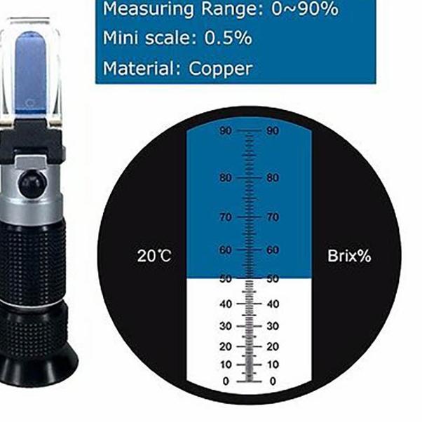 

KodeH2t7S--Refractometer Brix 90% 0-90% Refraktometer Gula Sirup Jus Madu Buah Juice 0 - 90 Fruit Wine Tester