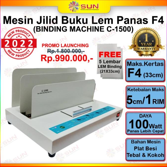 Mesin Jilid Buku F4 - Binding Jilid Lem Panas Buku Softcover Hardcover